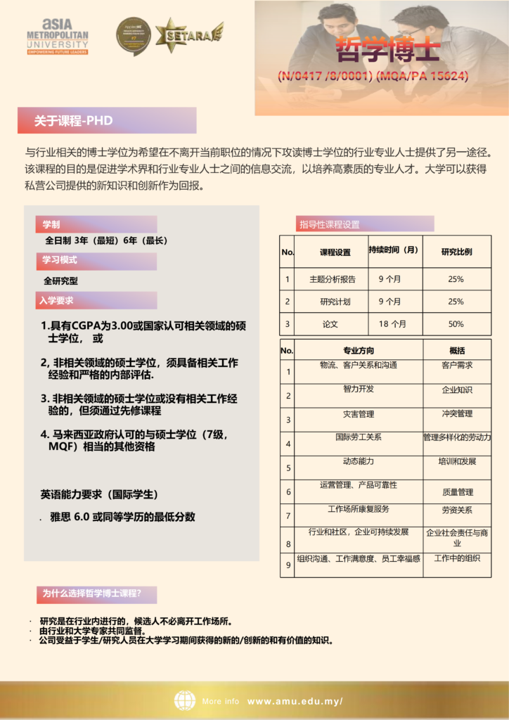 课程专业 / 博士